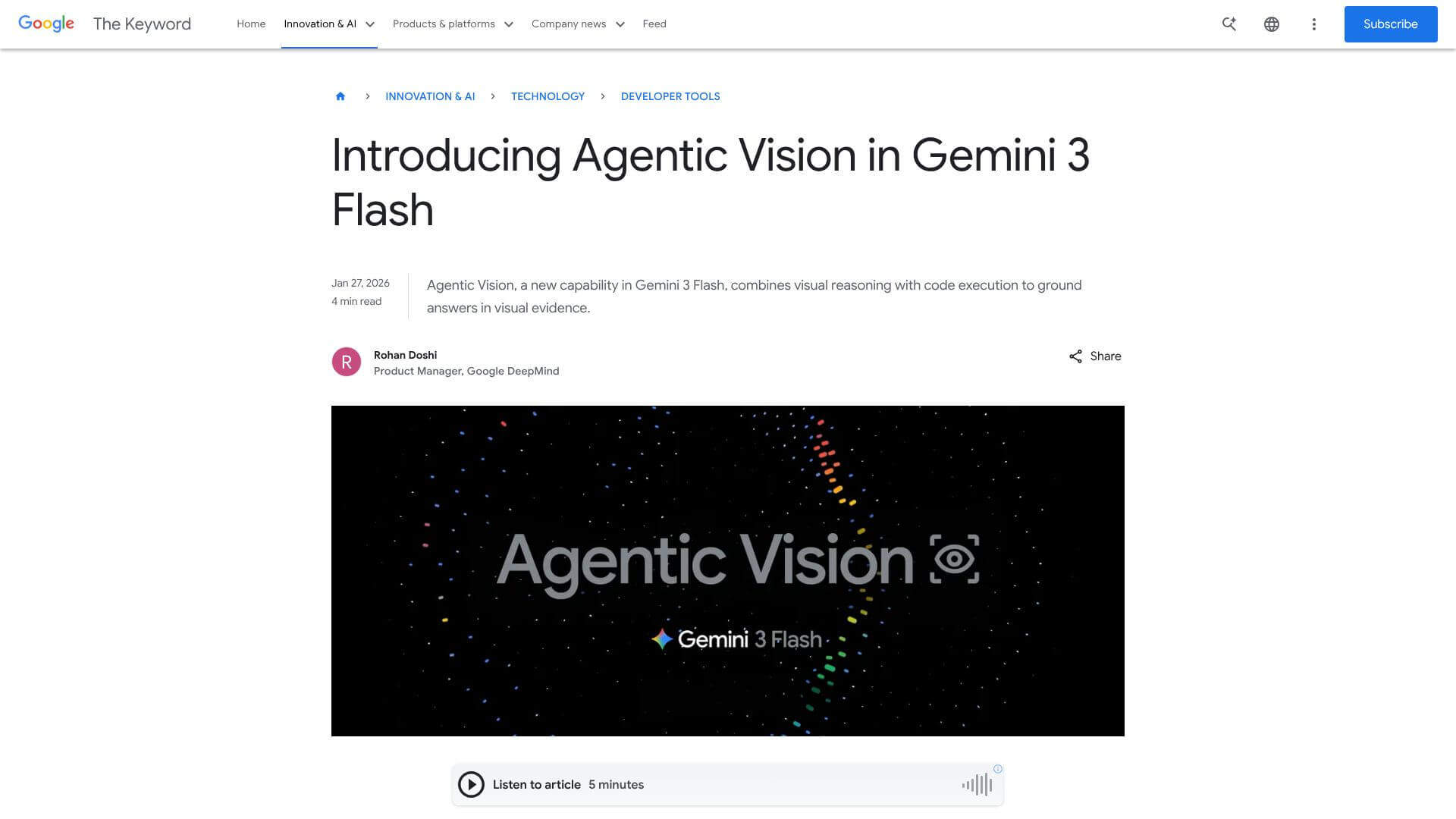 Agentic Vision in Gemini screenshot
