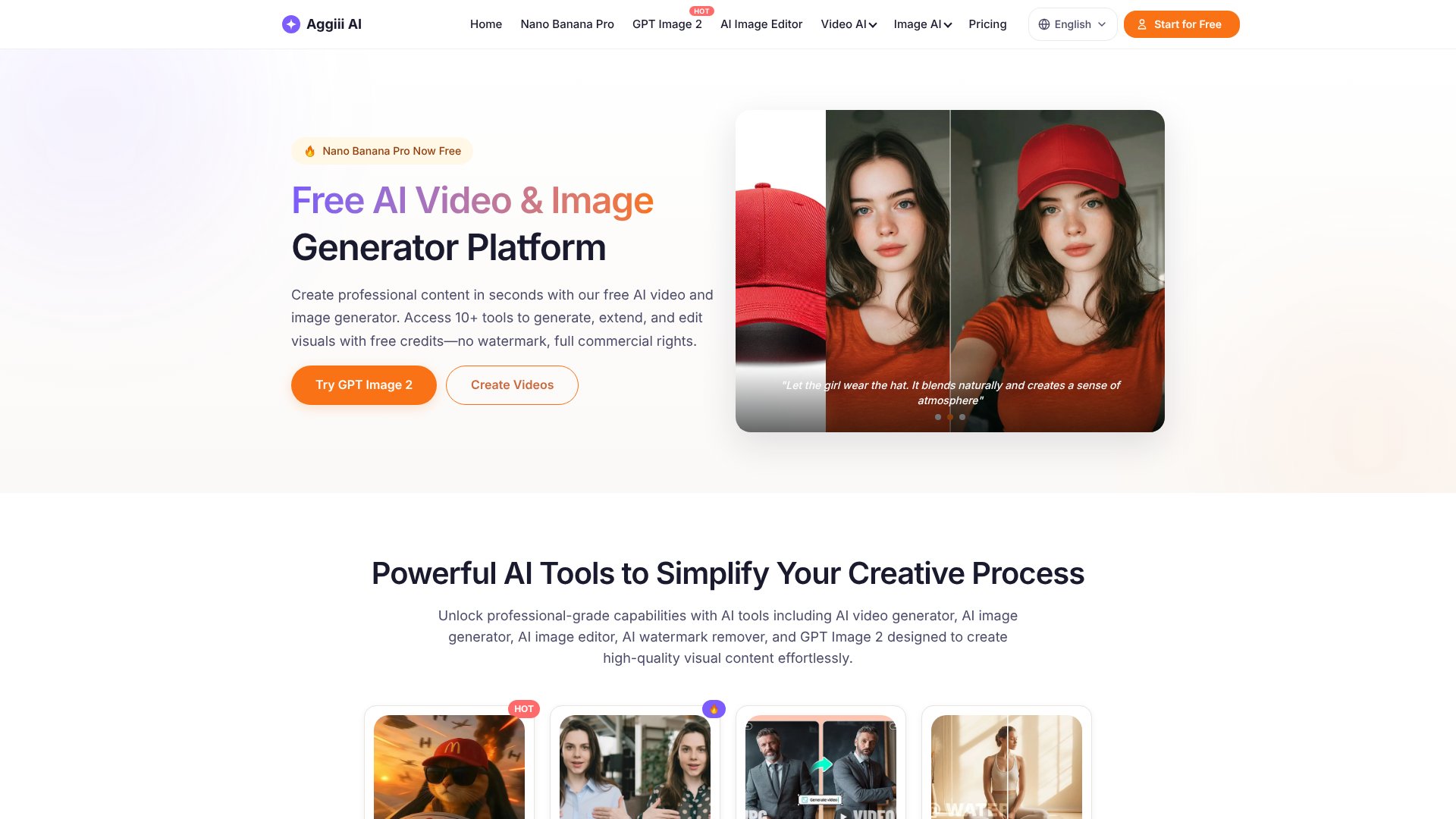 Aggiii AI - AI Video & Image Generator All-in-One Platform screenshot