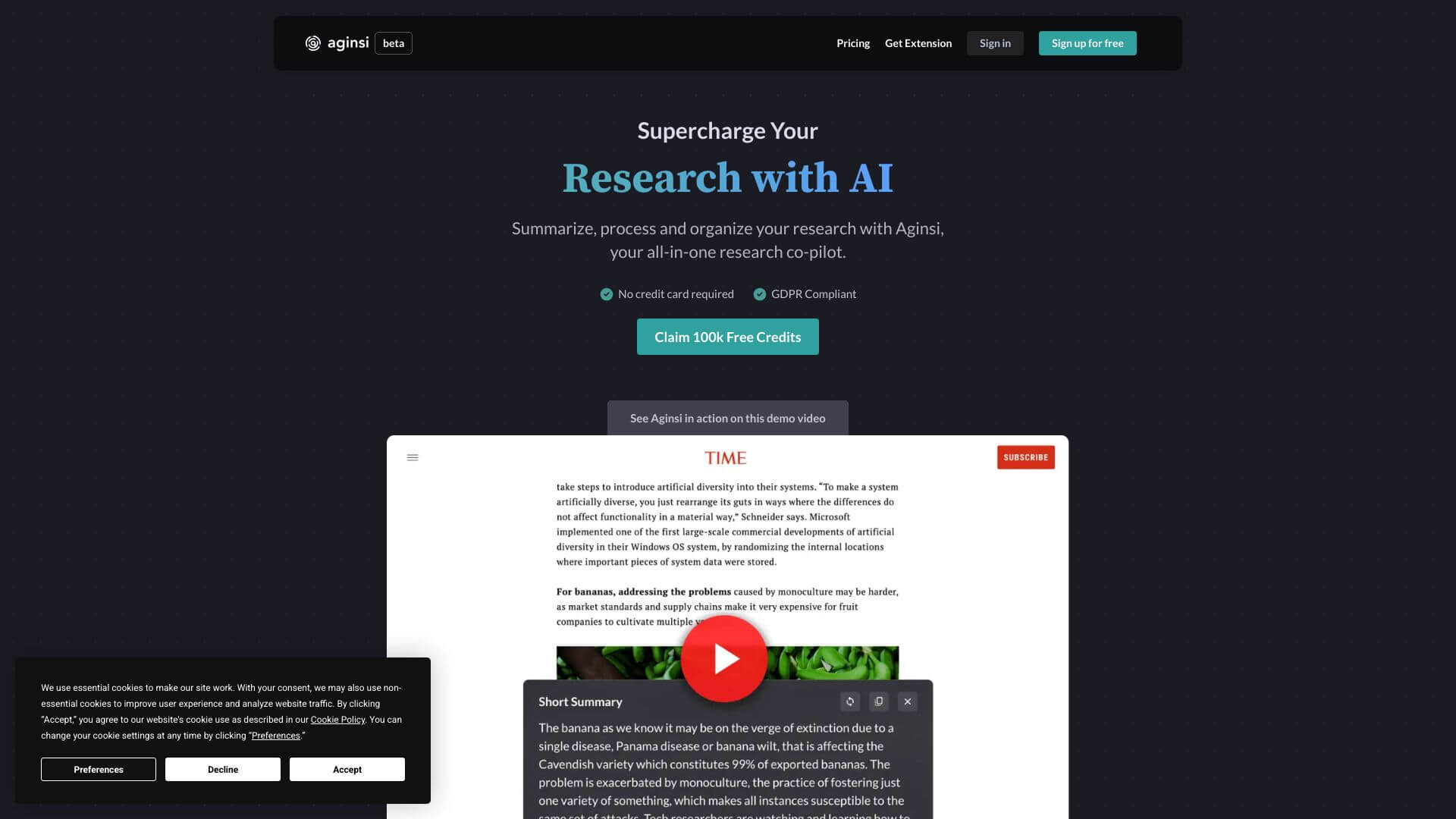 Aginsi screenshot