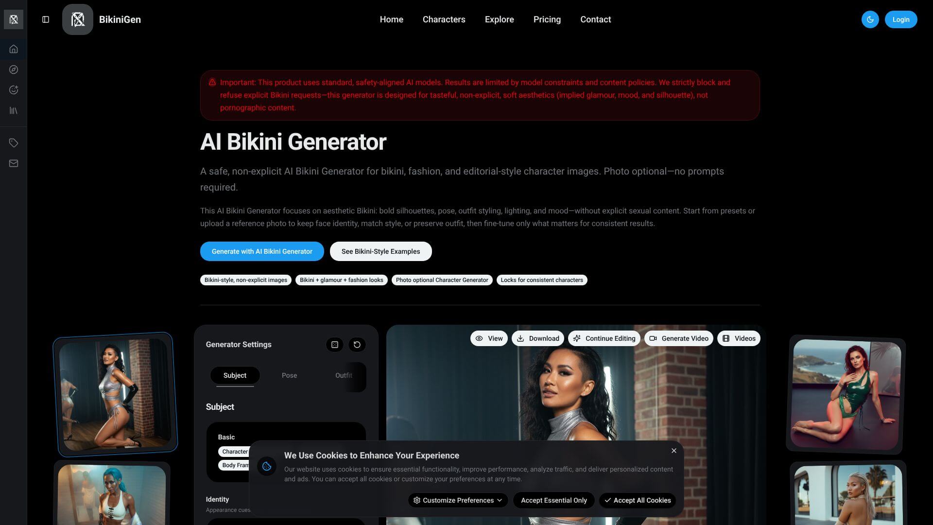 AI Bikini Generator screenshot