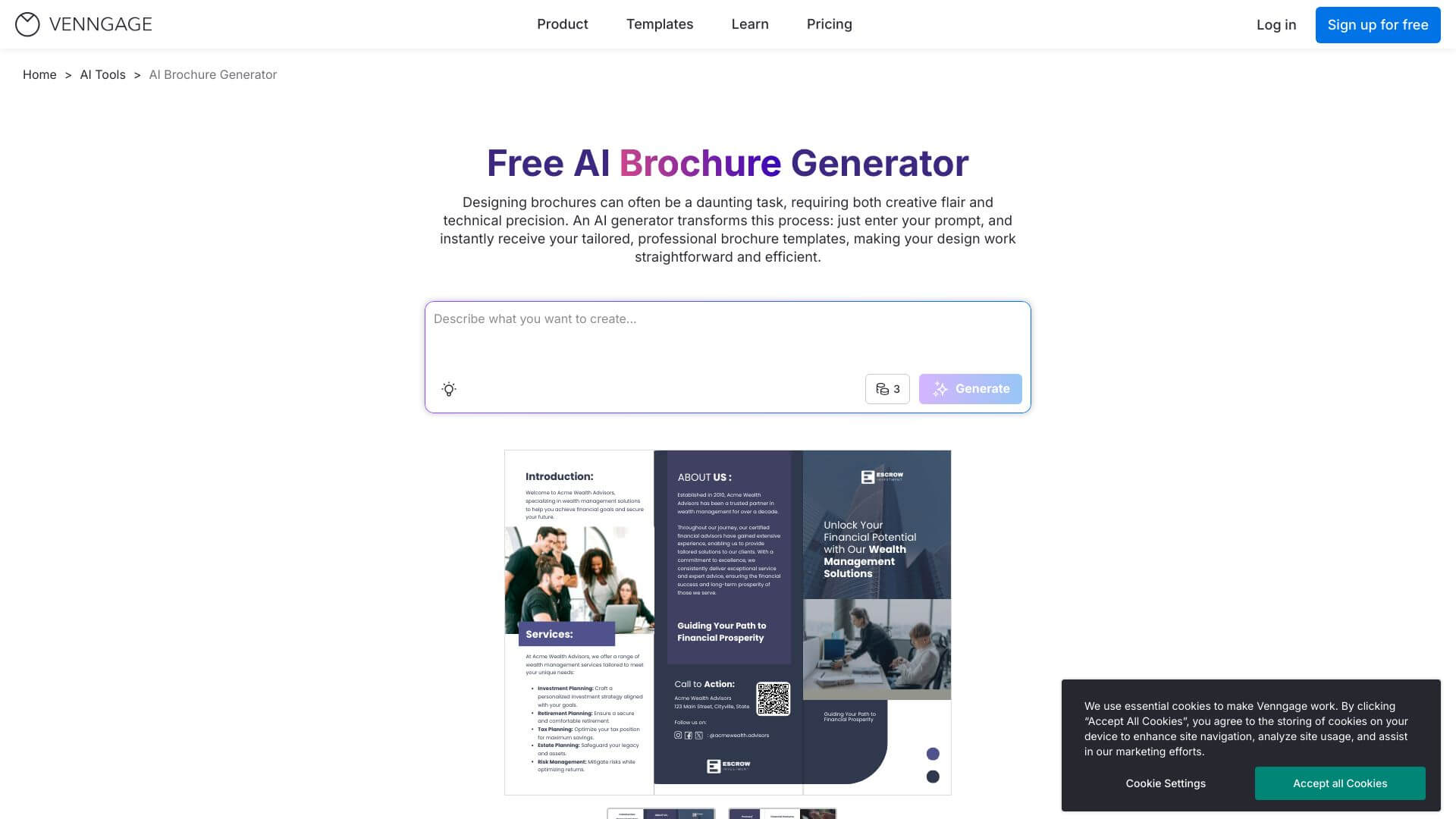 AI Brochure Generator screenshot