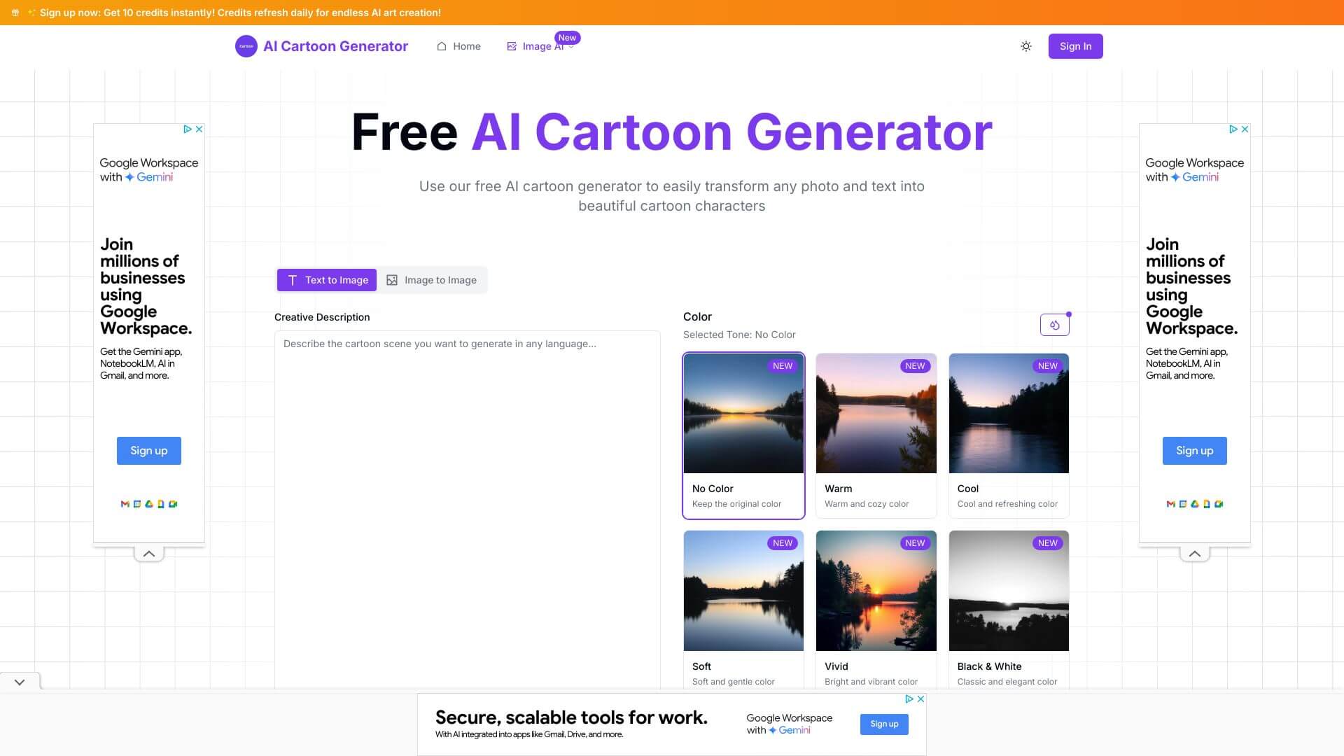 AI Cartoon Generator screenshot