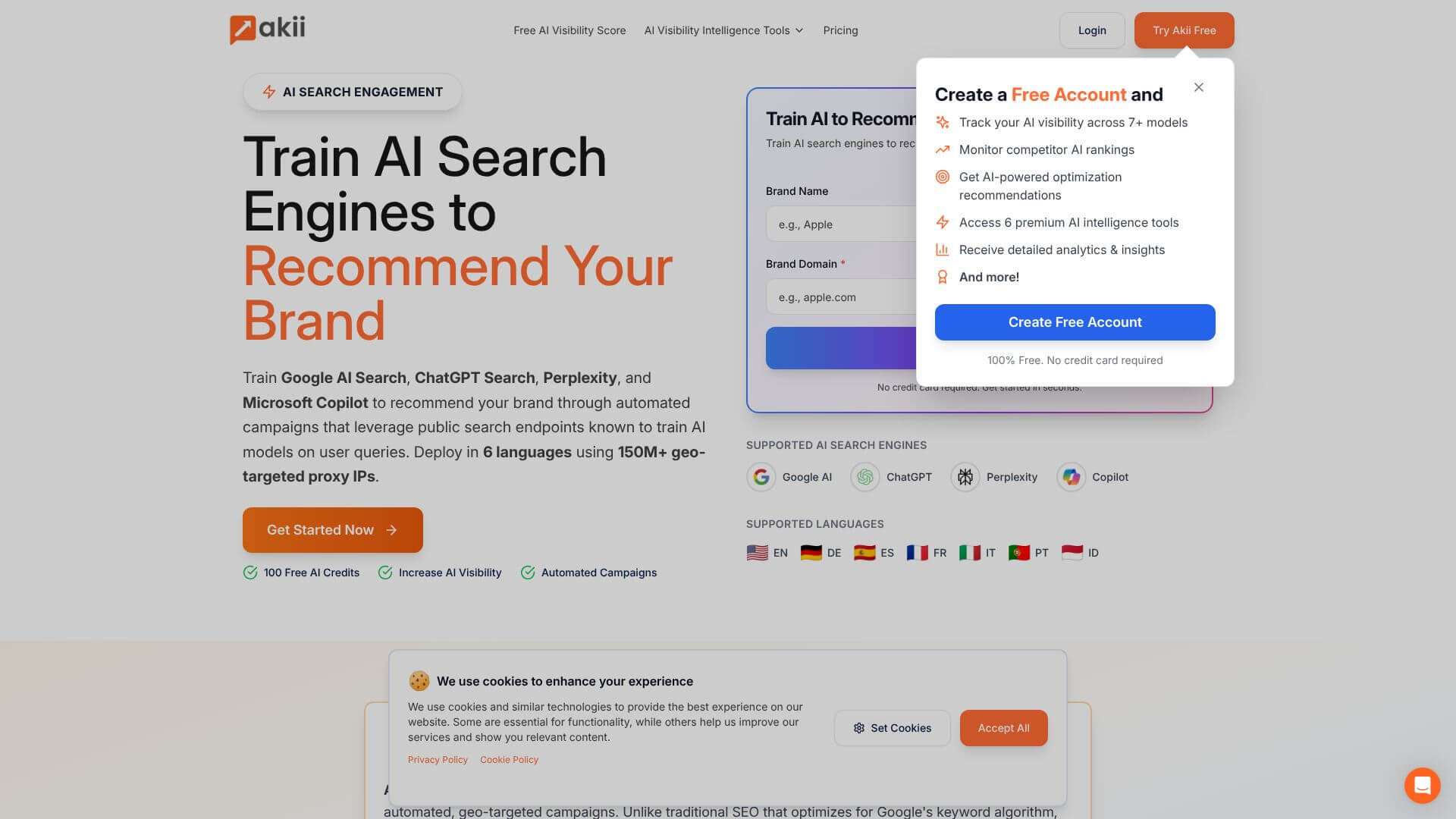 AI Engage: Train AI Search Engines screenshot