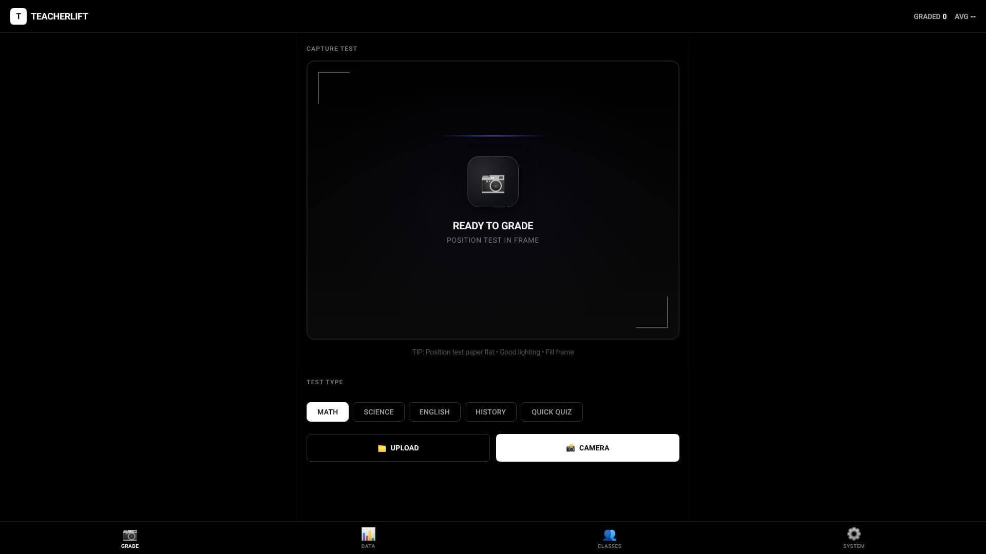 AI Grader | TeacherLIFT | Vision screenshot