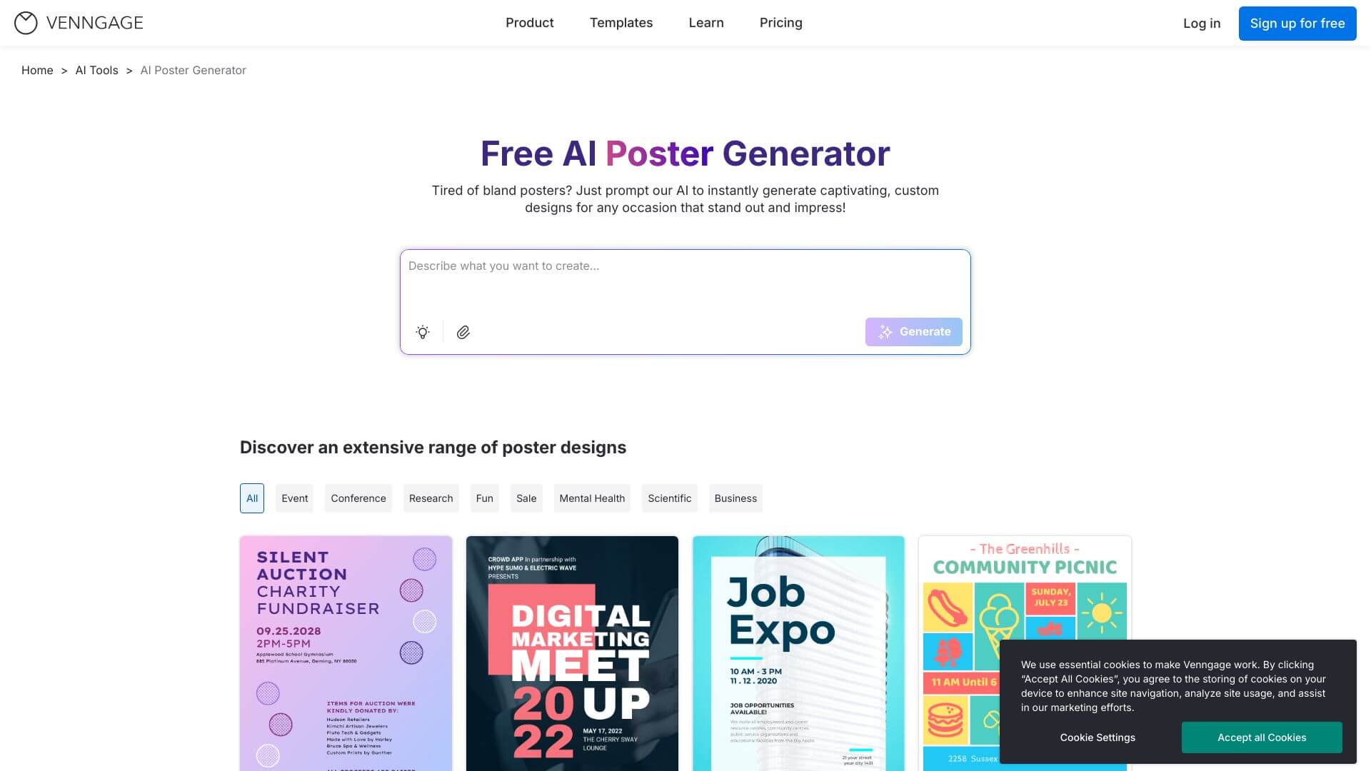 AI Poster Generator screenshot