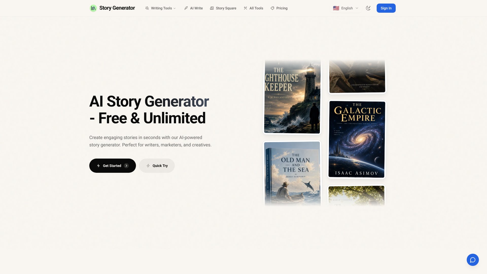 AI Story Generator screenshot