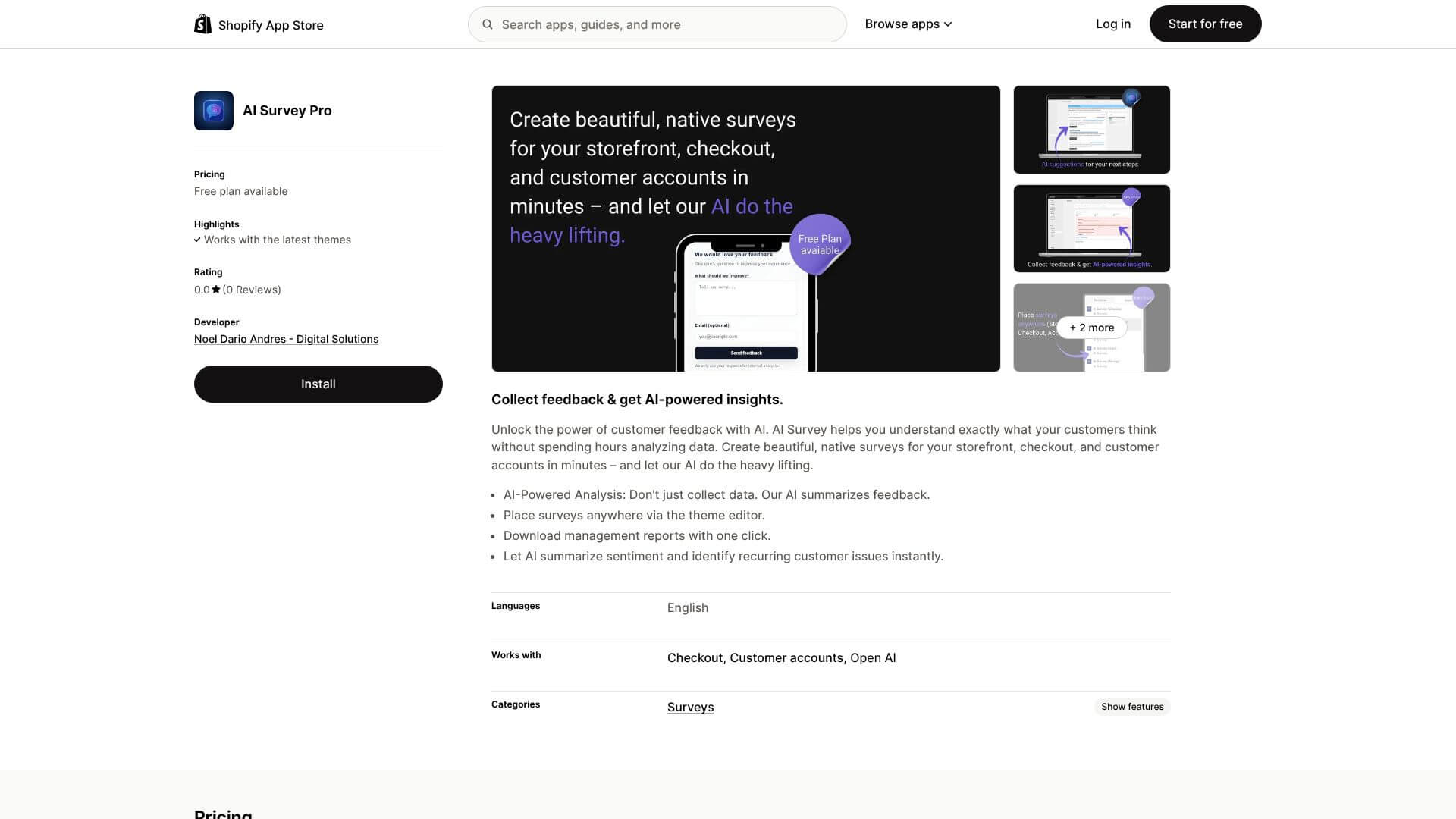 AI Survey Pro screenshot