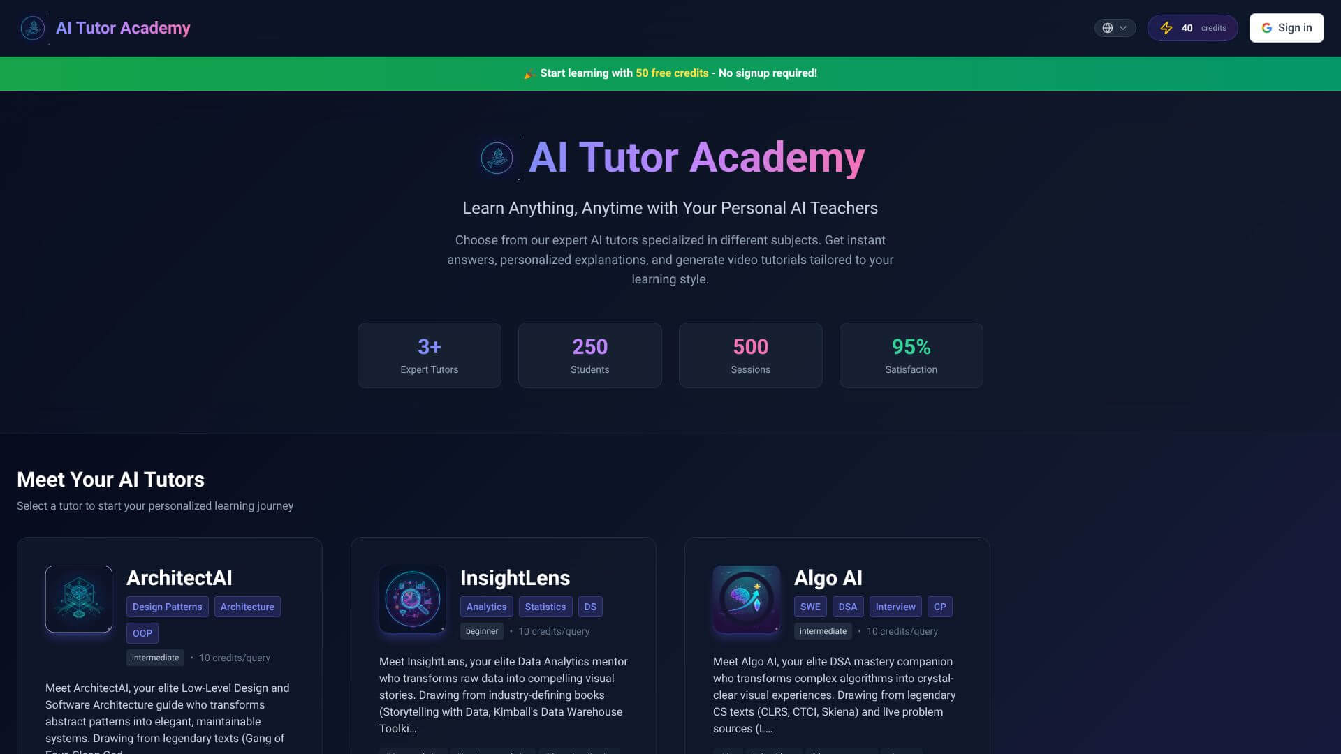 AI Tutor Academy screenshot
