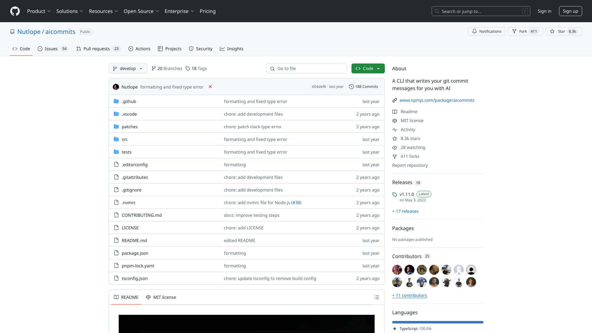 AICommits screenshot