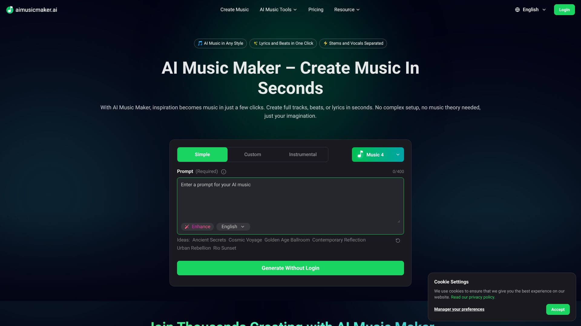 aimusicmaker screenshot