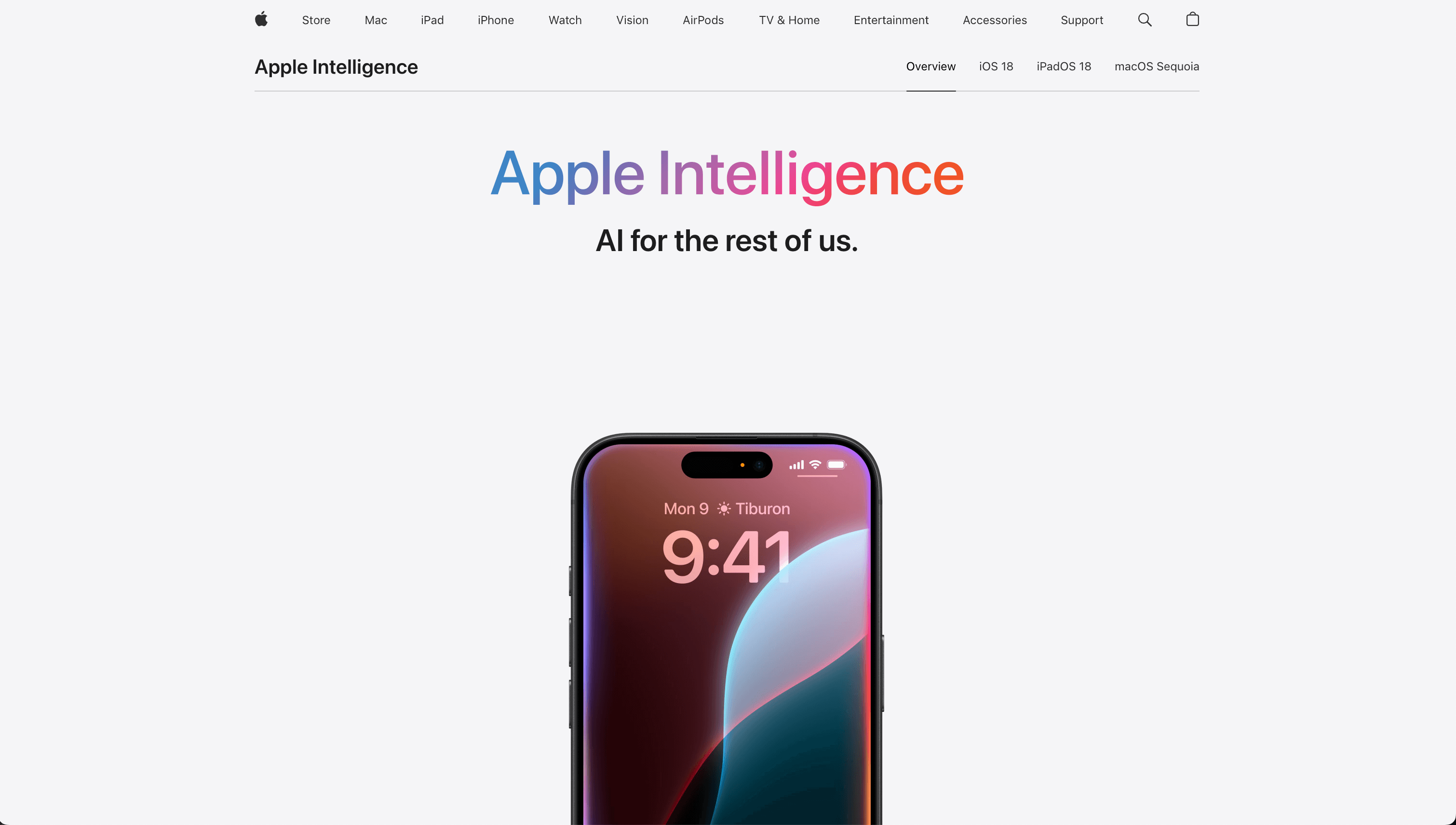 Apple Intelligence screenshot