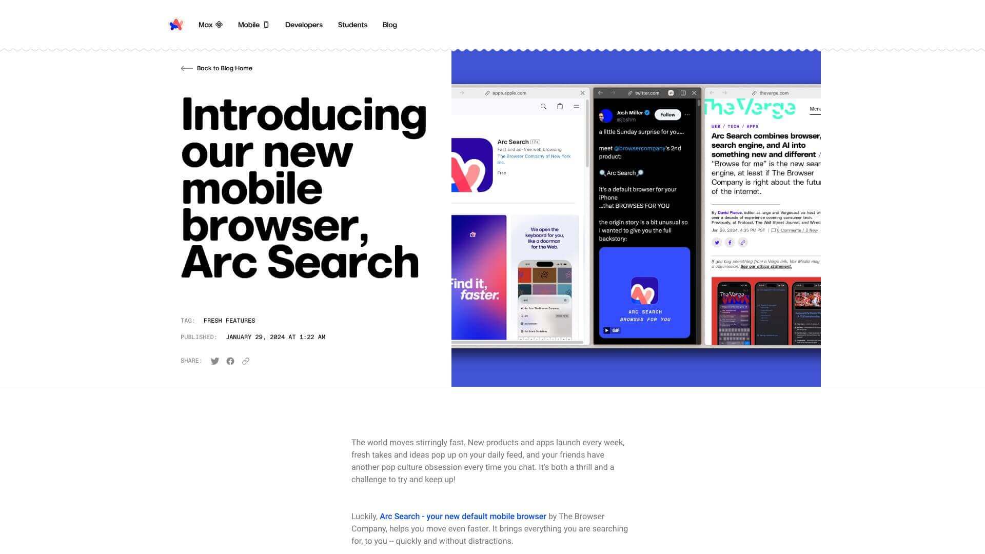 Arc Search screenshot