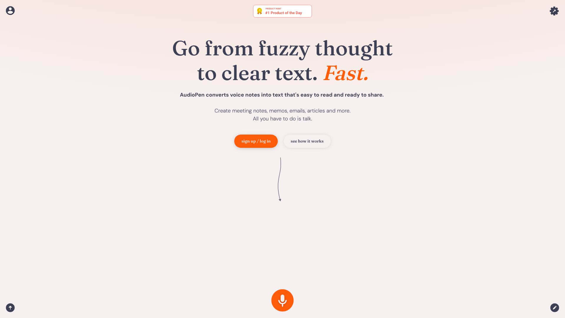 Audiopen screenshot