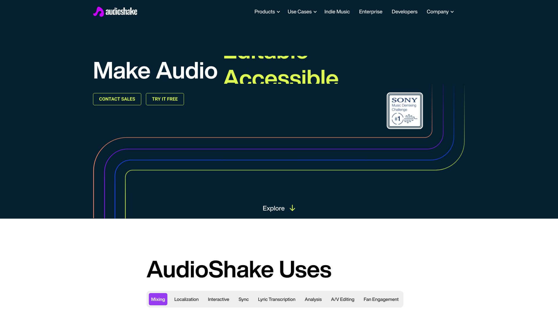 AudioShake screenshot