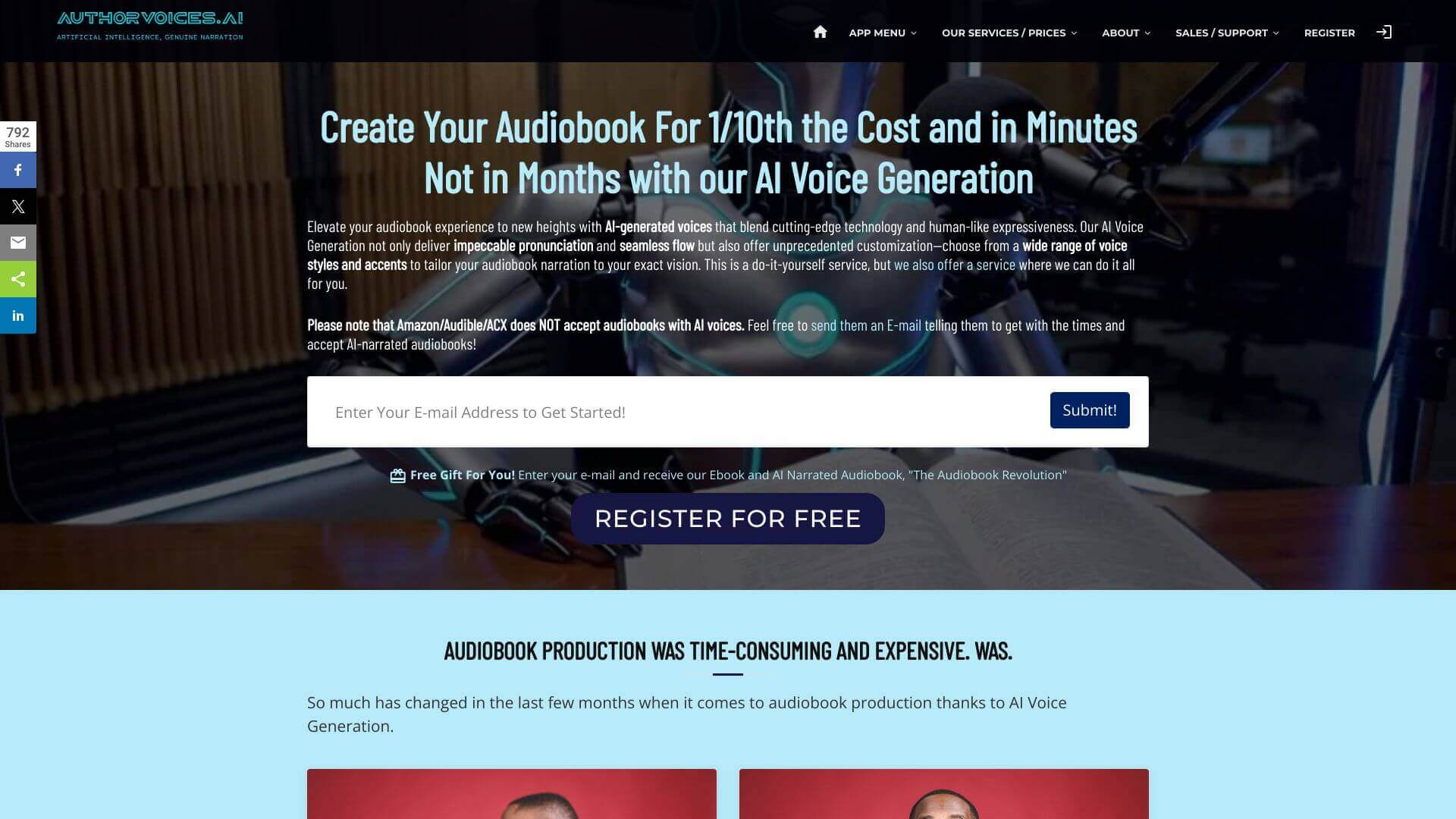 Author Voices ai screenshot