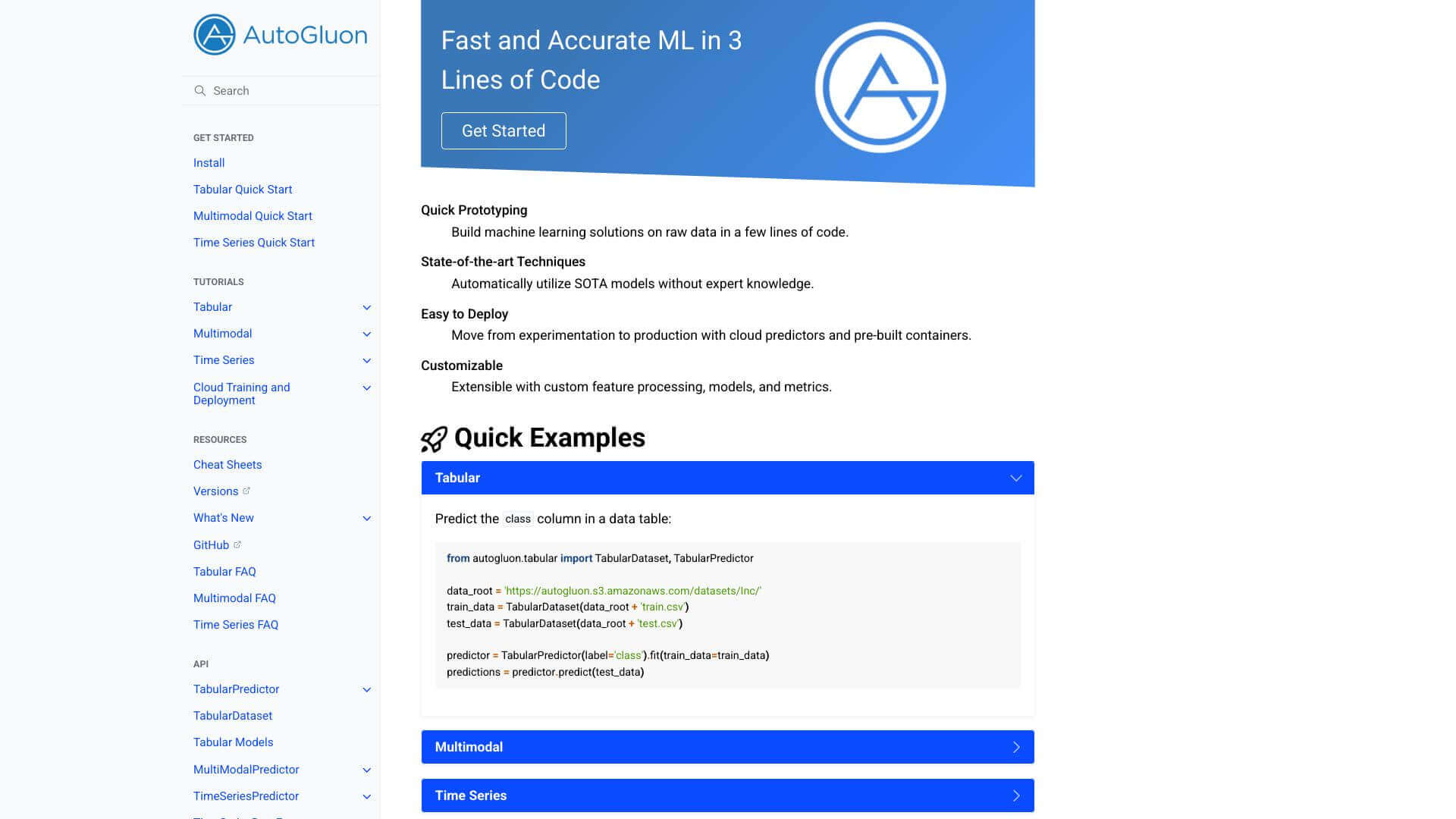 AutoGluon screenshot