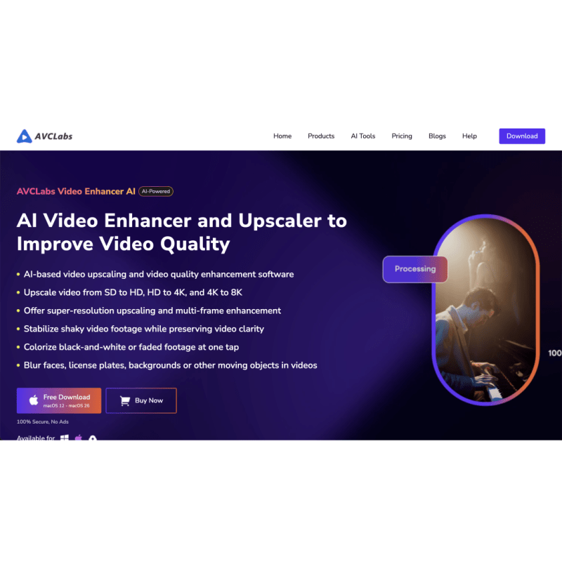 AVCLabs Video Enhancer AI screenshot
