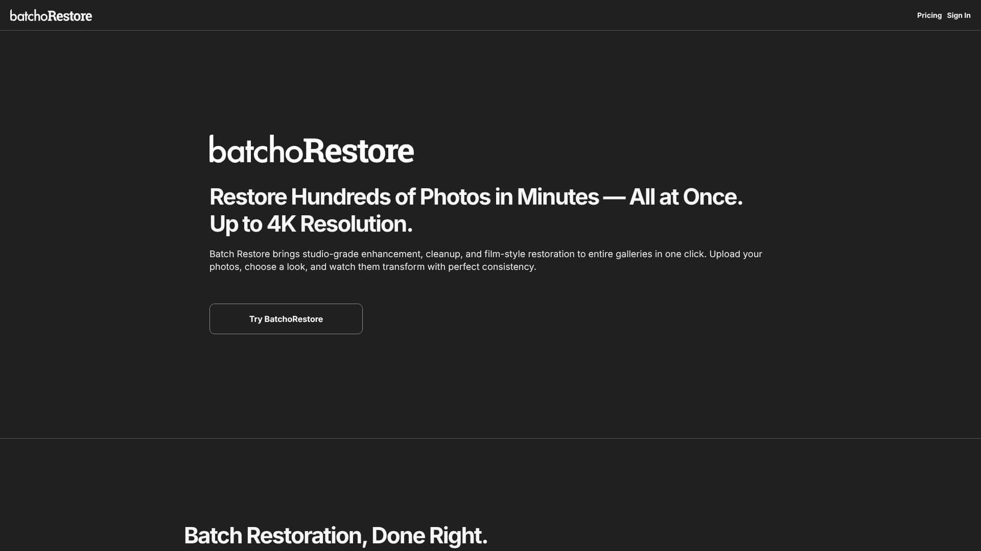 BatchoRestore screenshot