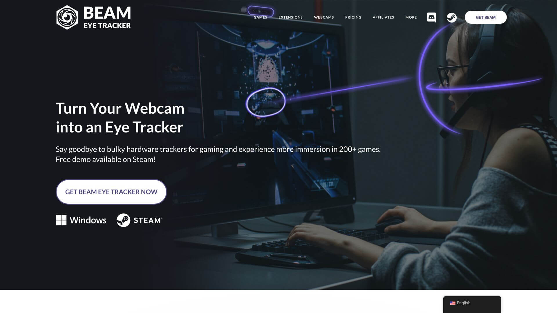 Beam Eye Tracker screenshot