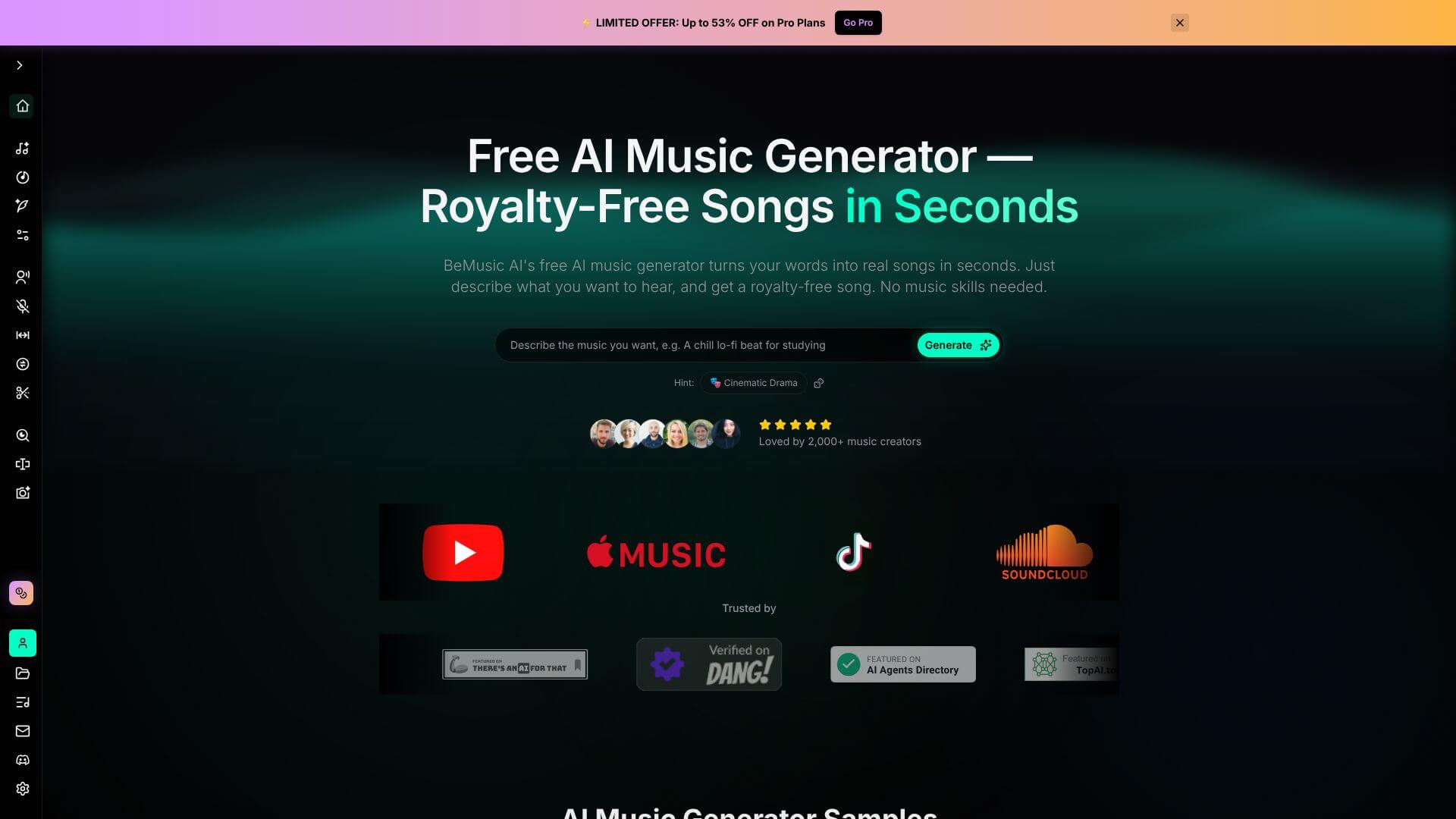 BeMusic AI screenshot
