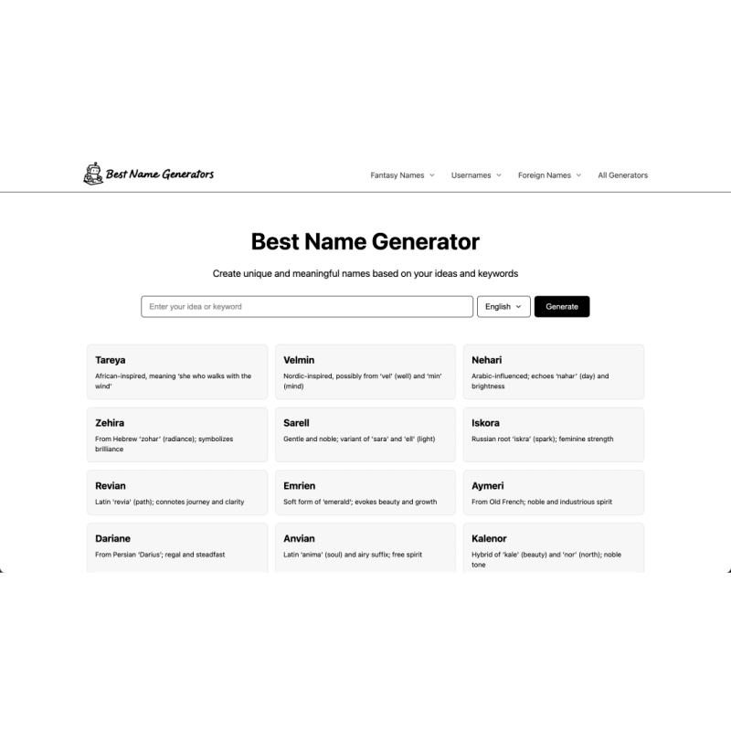 Best Name Generator screenshot