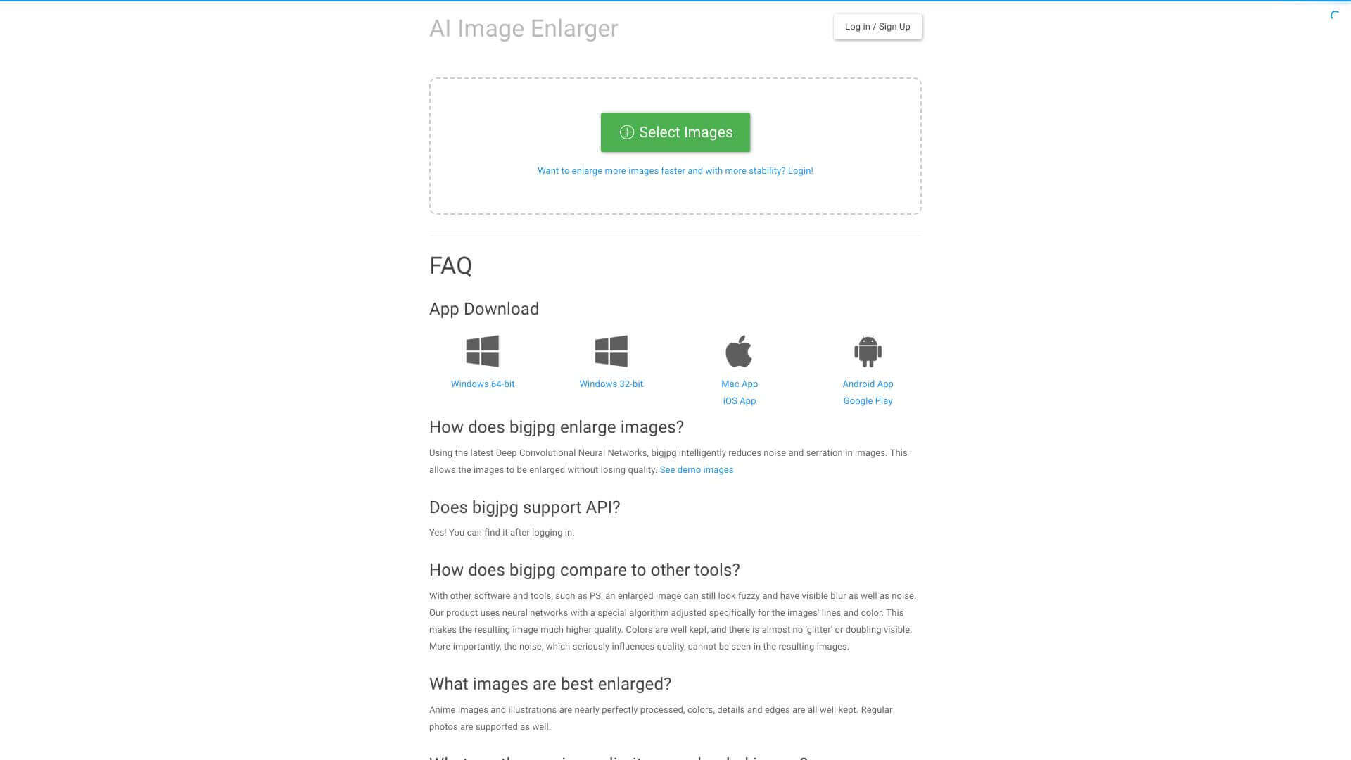 BigJPG screenshot