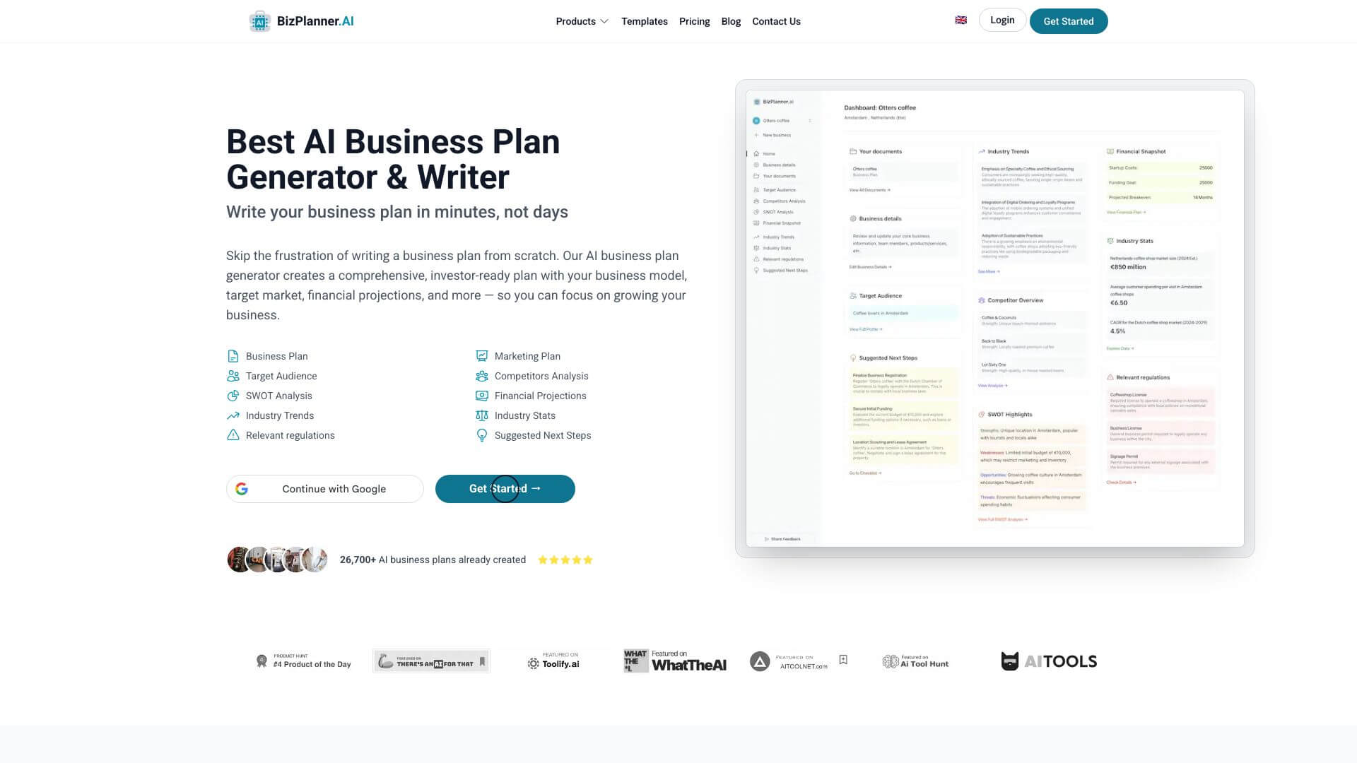 BizPlanner AI screenshot
