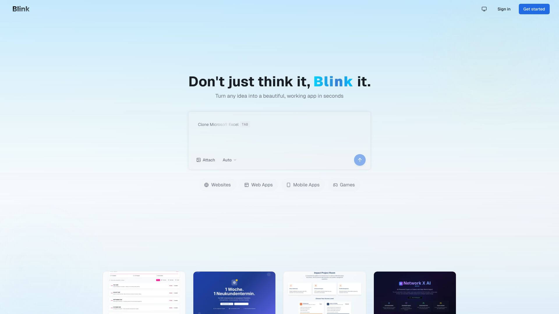 Blink.New screenshot