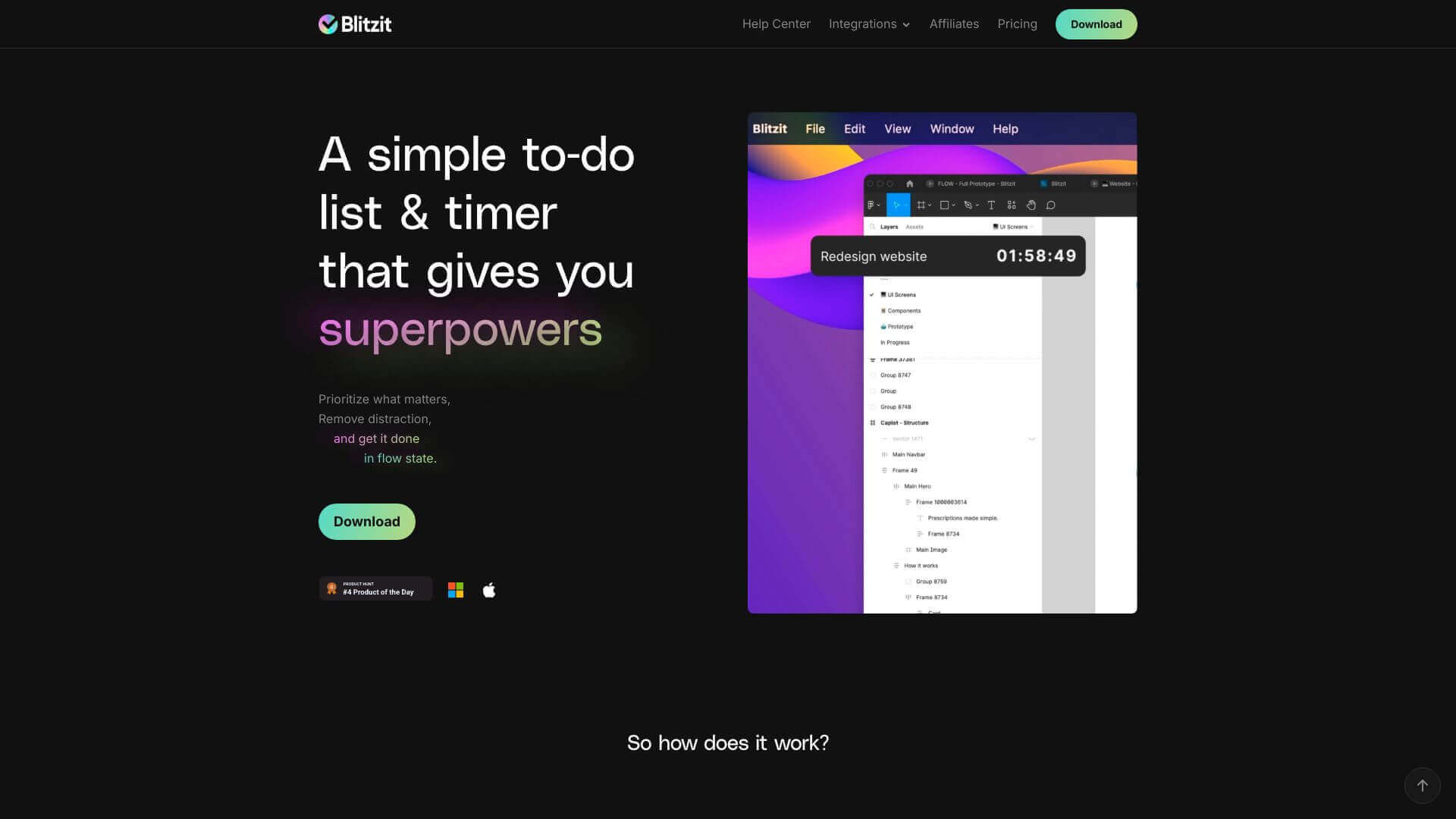 Blitzit screenshot