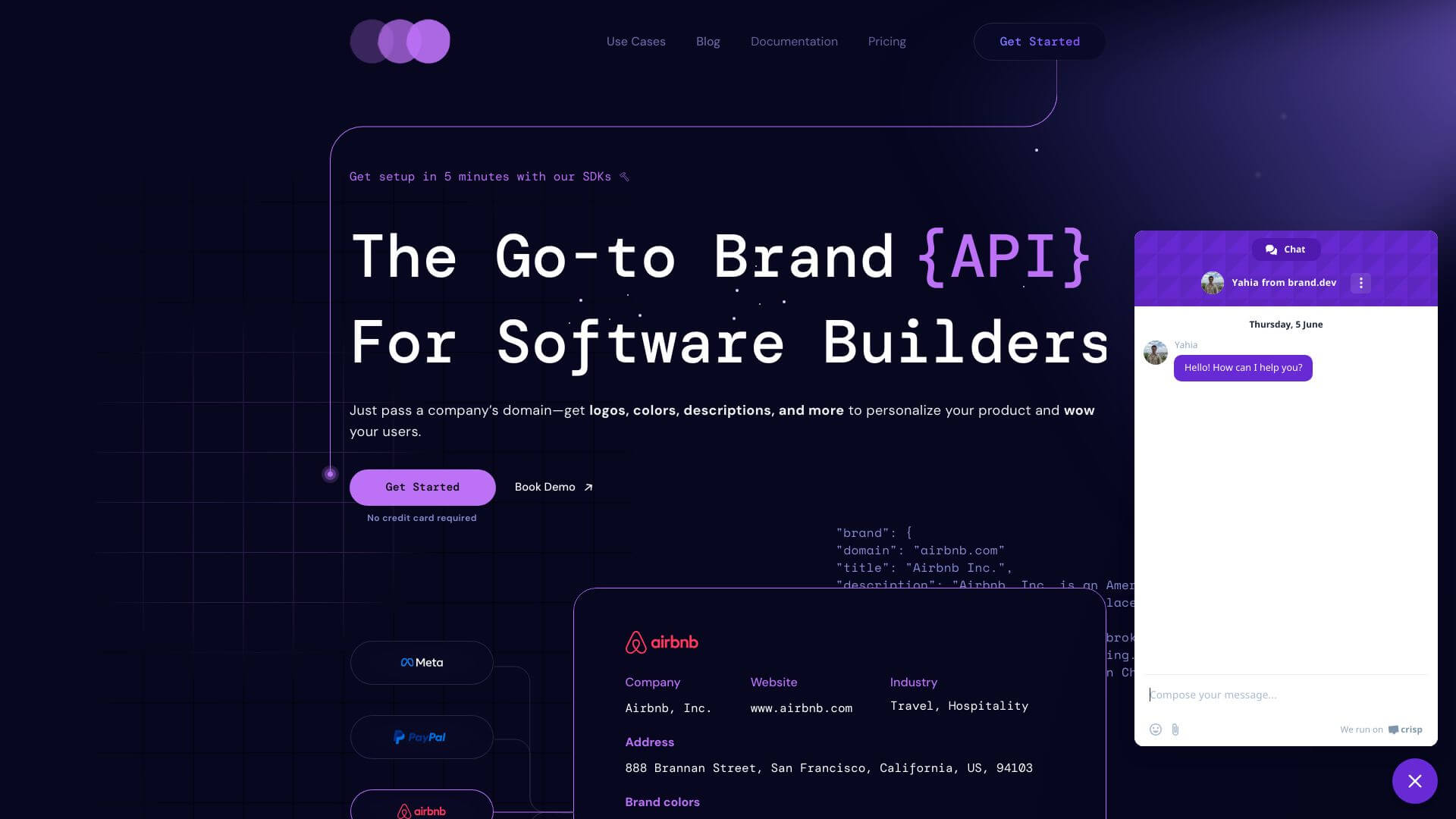 Brand.dev screenshot
