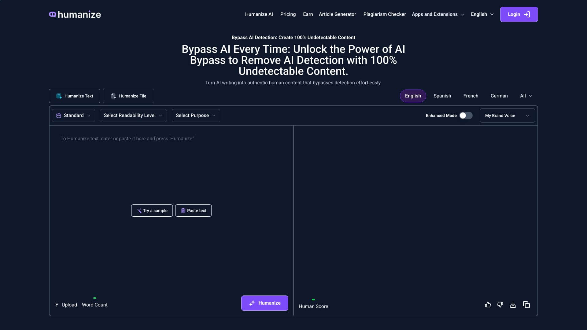 Bypass AI Detection screenshot