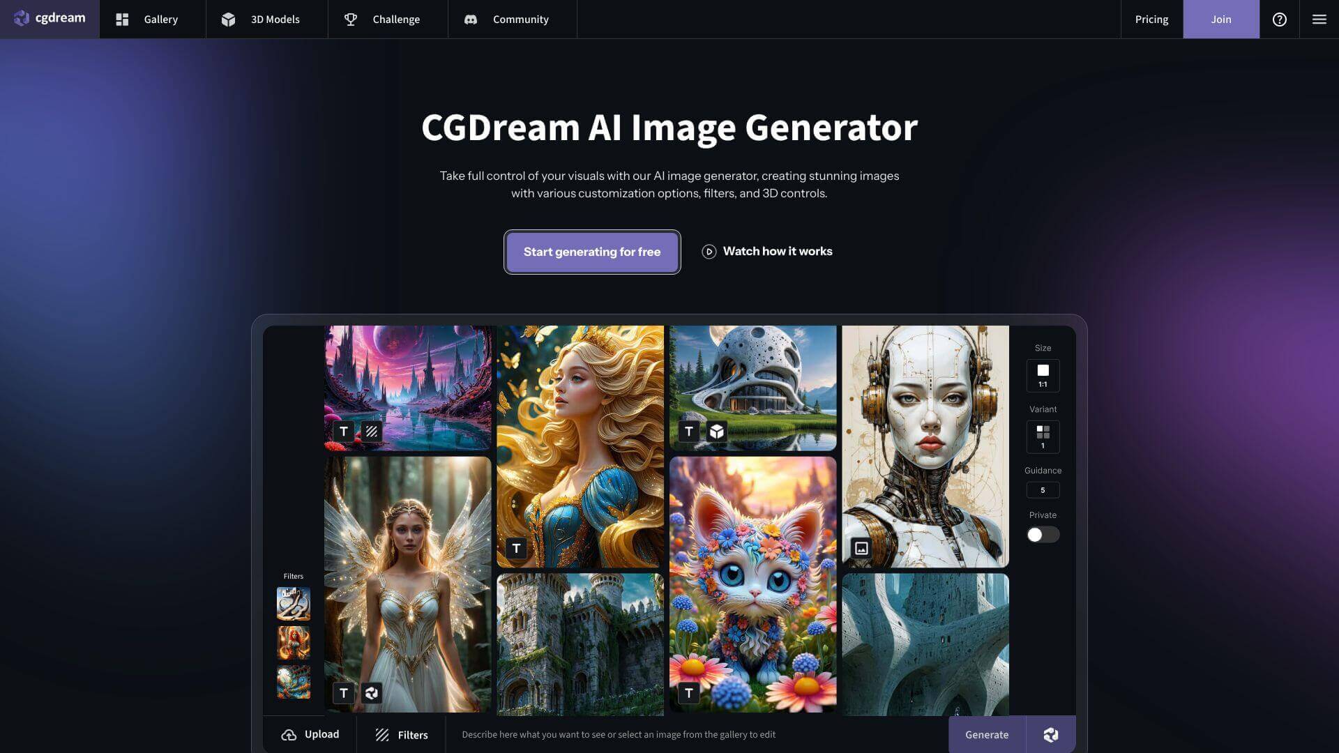 cgdream ai screenshot