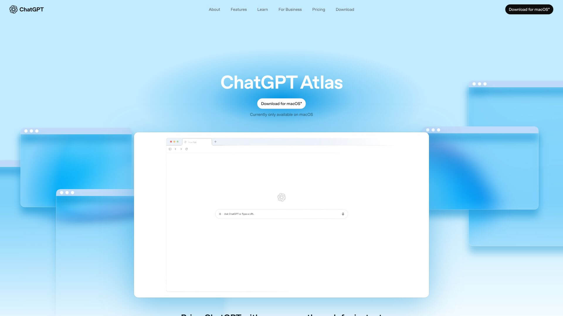 Chat GPT Atlas screenshot
