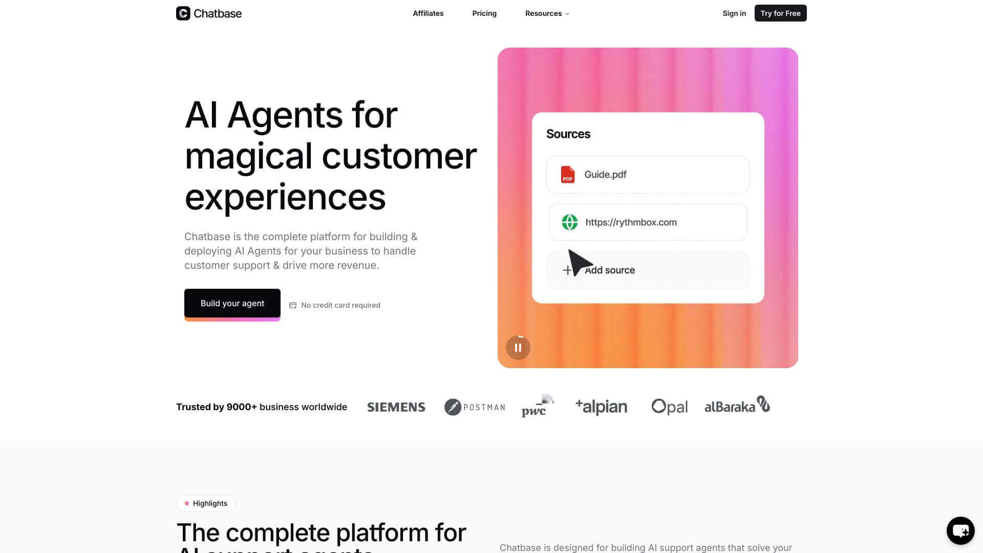 Chatbase screenshot