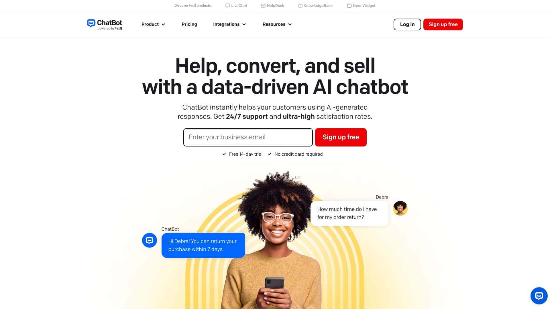 ChatBot screenshot