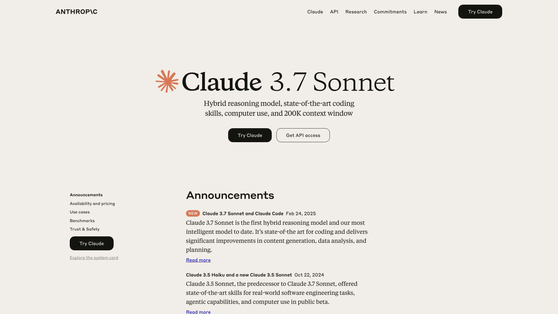 Claude 3.7 screenshot