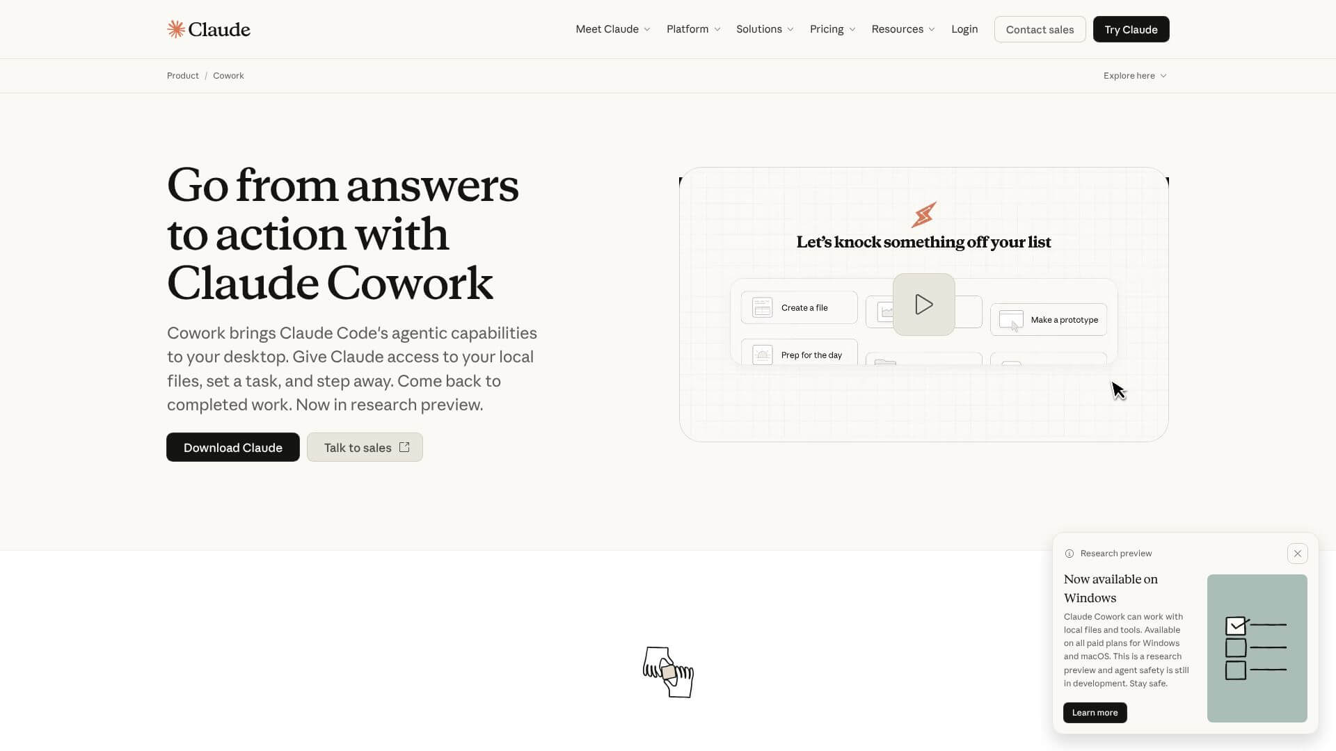 Claude Cowork screenshot