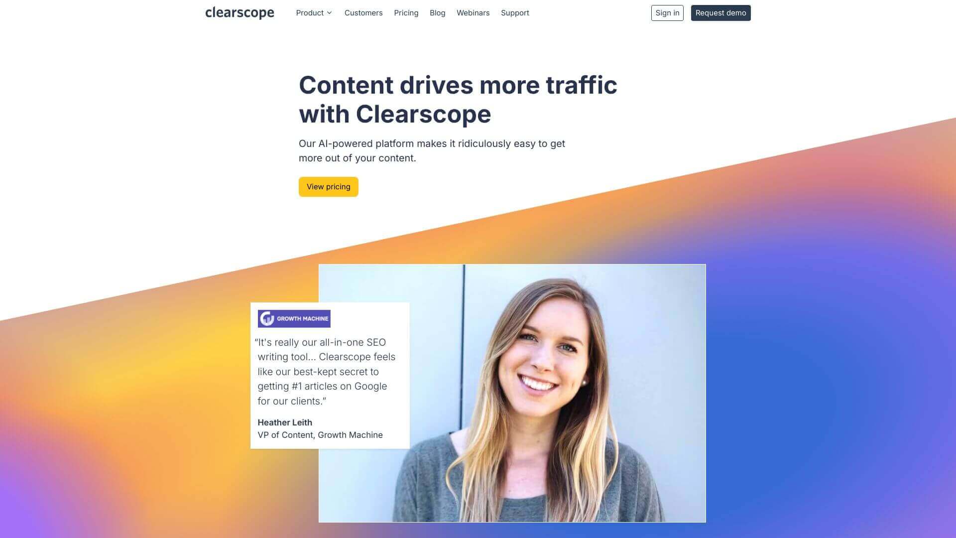 Clearscope screenshot