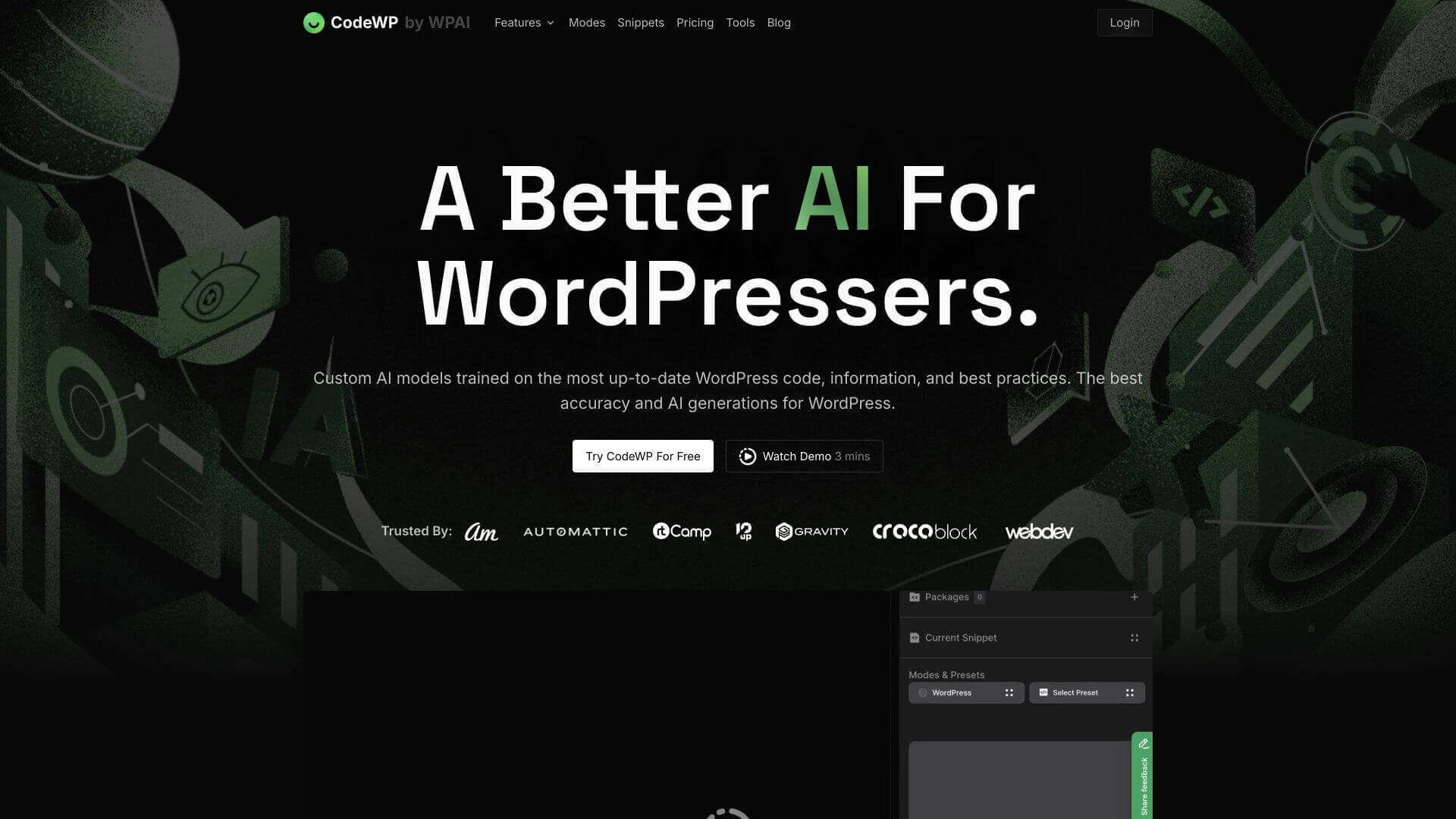 CodeWP screenshot