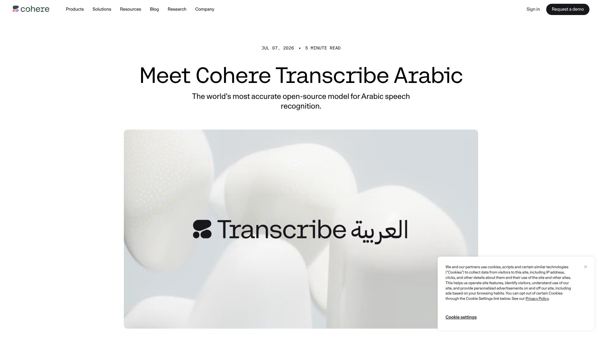 Cohere Transcribe Arabic screenshot