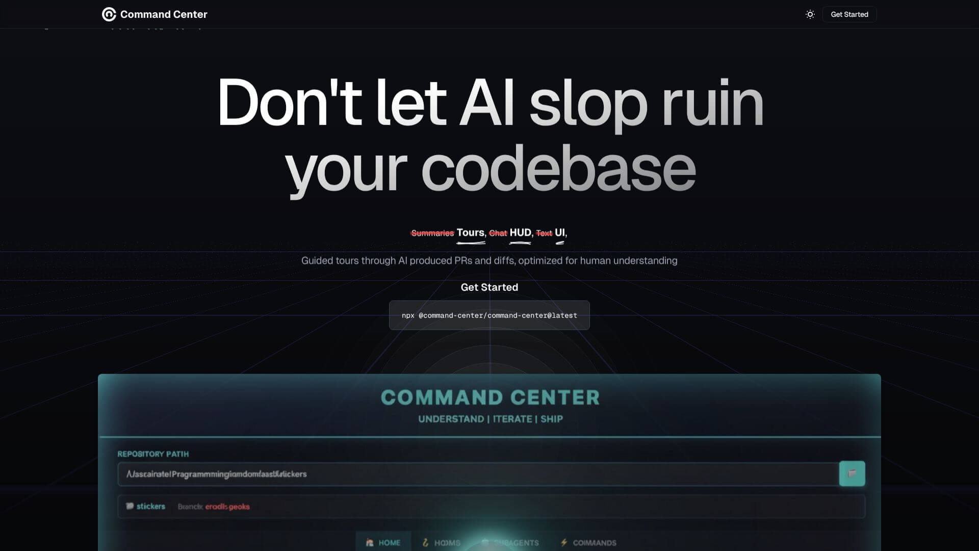 Command Center screenshot