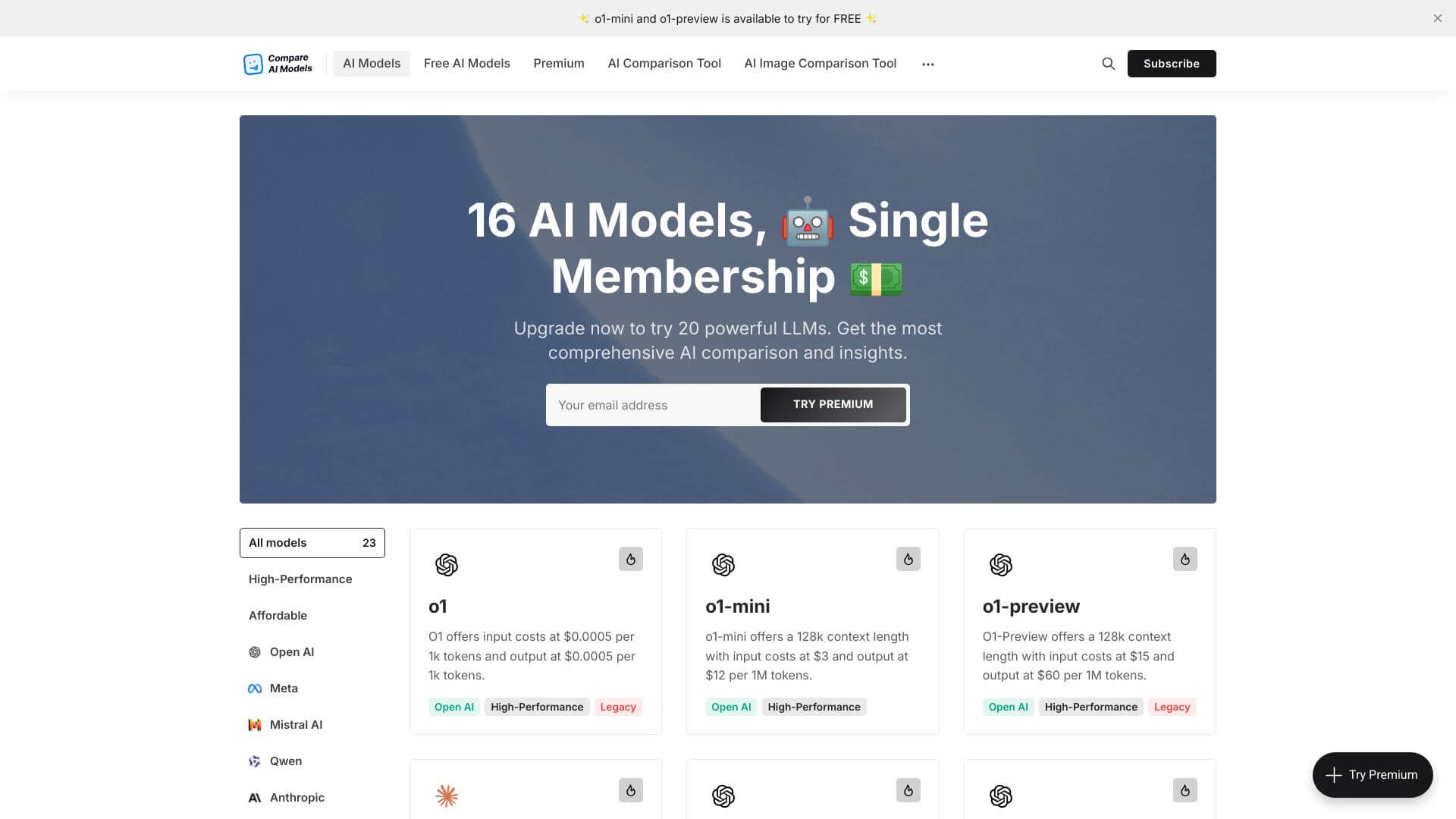 Compare AI Models screenshot