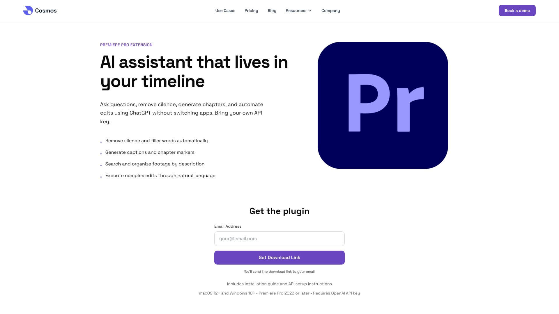 Cosmos Adobe Premiere Plugin screenshot