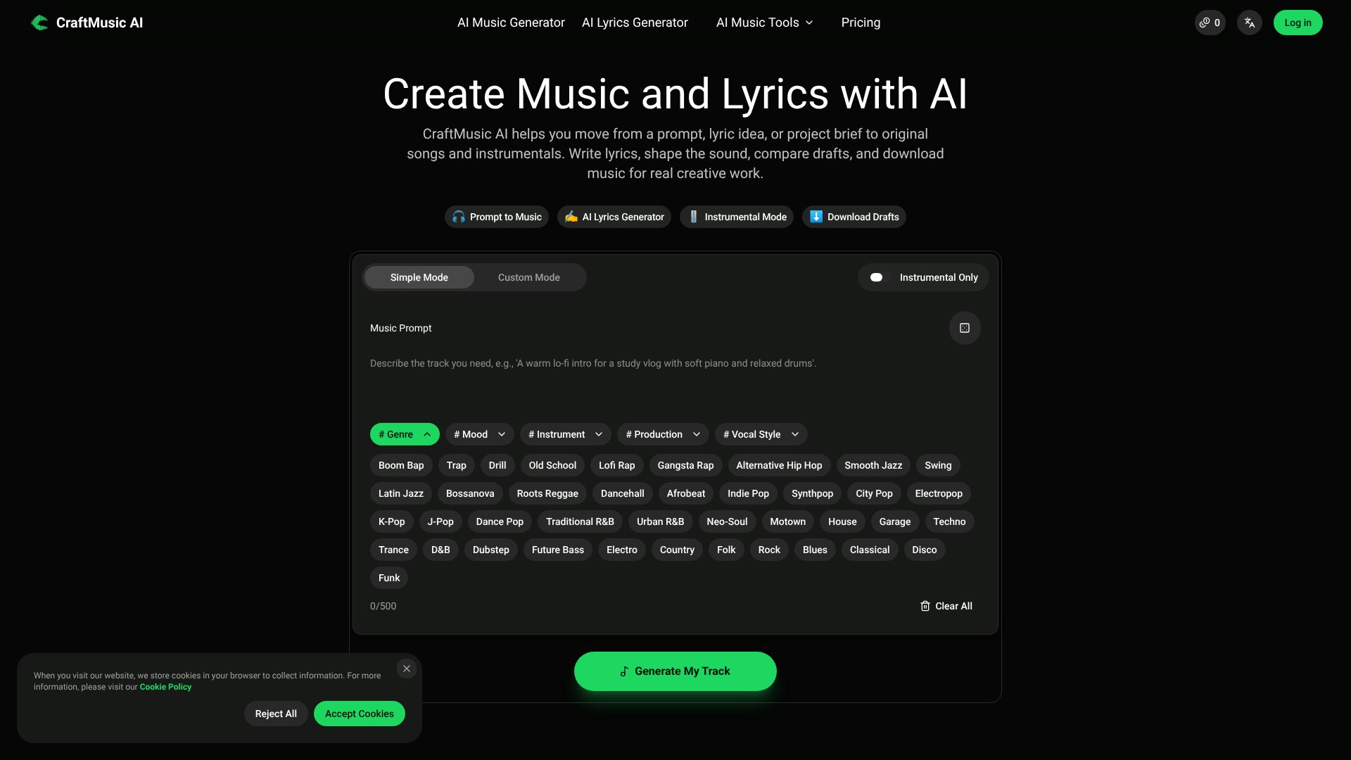 CraftMusic AI screenshot