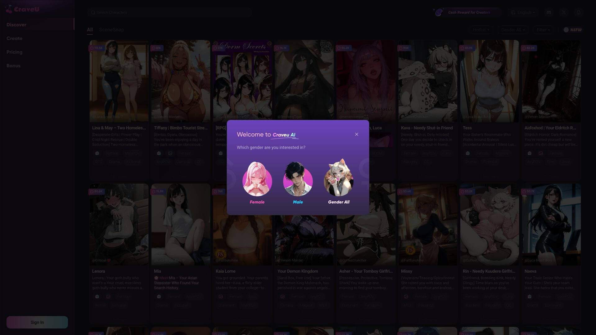 CraveU AI screenshot