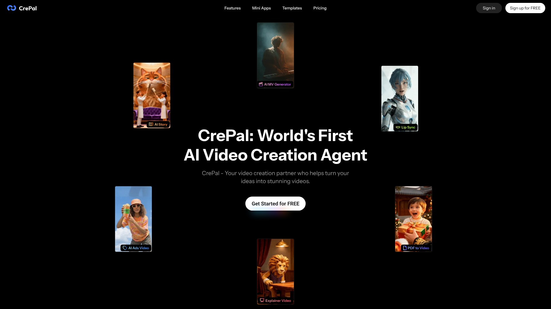 CrePal ai video agent screenshot
