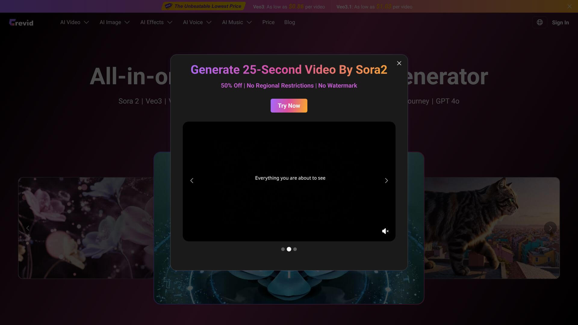 Crevid AI screenshot