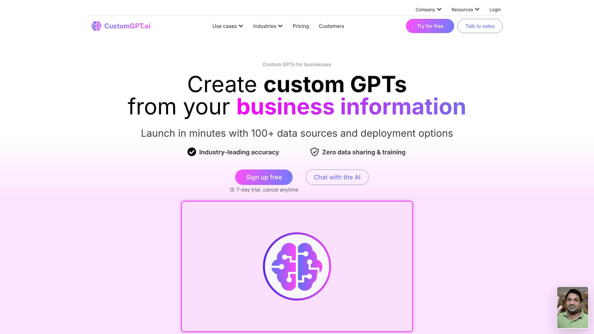 CustomGPT screenshot