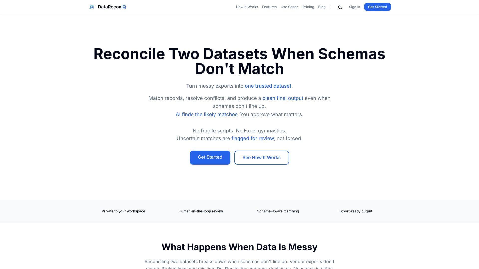 DataReconIQ screenshot