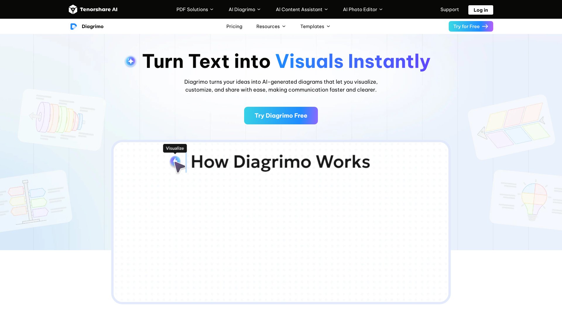 Diagrimo - Free AI Diagram Generator Online screenshot
